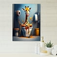 thumbnail image 2 of Designart Golden Giraffe Pushing A Mess I Canvas Wall Art, 2 of 5