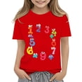 thumbnail image 2 of EnJoCho Kids Numbers Print T-Shirt Fun Colorful Summer Lightweight Comfy Soft Casual Pullover Top Blouse Tee Short Sleeve Shirts, 2 of 5