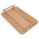 thumbnail image 5 of Bandeja para servir Bandeja rectangular de madera de bambú para el hogar, sencilla, con asa para comer, trabajar y almacenar, 5 of 8