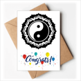 thumbnail image 1 of China Taichi Eight Diagram Pattern Wedding Cards Congratulations Greeting Envelopes, 1 of 3