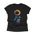 thumbnail image 4 of NAMTYQX Basic Tees for Women Oversized Light Basic Bedrucktes Short Sleeve Relaxed Fit Crewneck Pattern Breathable Women's Summer Tops Black Size XL, 4 of 5