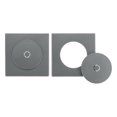 thumbnail image 1 of Cubiertas de pared de tubería Uxcell 2 piezas 51 mm/2" ID cuadradas removibles con tapa de orificio redondo, gris oscuro, 1 of 5