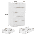 thumbnail image 4 of GZXS Dresser with 6 Drawers, Chest of Drawers, Storage Organizer for Living Room, Bedroom, Hallway, White, 4 of 11