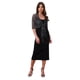 thumbnail image 1 of Chales y envolturas para mujeres Inspire Chic para vestidos de noche, brillante, chispeante y elegante con hebilla 74.8x17.7" (LxA) Negro (Plata), 1 of 6