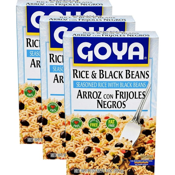 Goya Black Beans and Rice 8 Oz (Pack of 3)