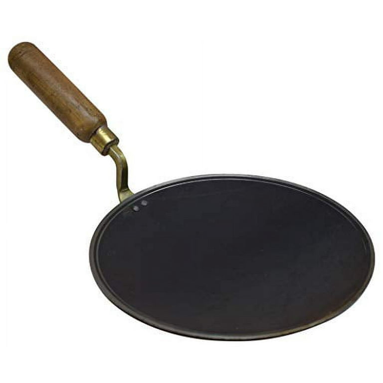 Iron Roti Tawa With Wooden Handle-11 Inches (ideal Size)- Naturally  Non-stick