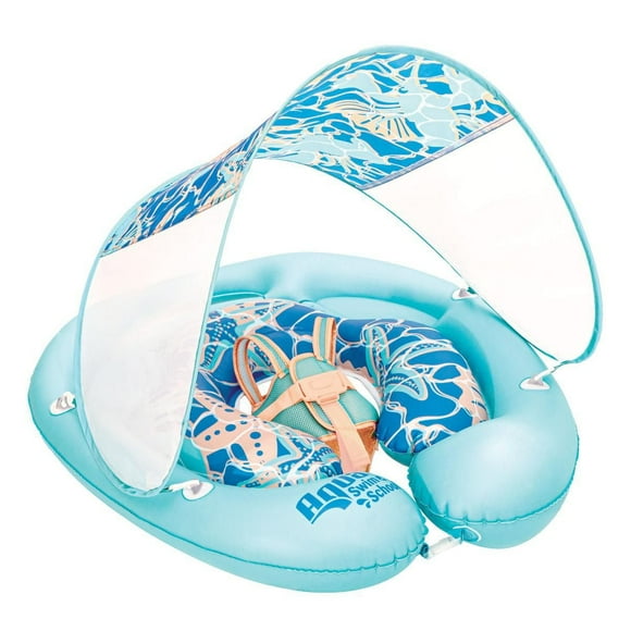 SwimSchool Pool Cruiser Baby Float with Removable Canopy, Baby Float