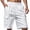 #(New) White, variant on CYiJun Men's Linen Cargo Shorts Summer Lightweight Vacation Beach Casual Shorts with Multi Pocket