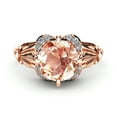 thumbnail image 2 of Natural Morganite Rose Gold Petal Engagement Ring, 2 of 4