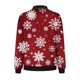 thumbnail image 5 of Chaqueta informal de manga larga sin capucha y con capucha para mujer, moderna, con estampado navideño, con cremallera y bolsillo, de poliéster., 5 of 5