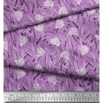 thumbnail image 2 of Soimoi Velvet Fabric Leaves & Rose Floral Print Fabric by Yard 58 Inch Wide, 2 of 3