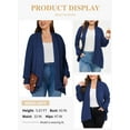 thumbnail image 6 of DOKOTOO Plus Size Cardigan for Womens Long Sleeve Casual Open Front Asymmetrical Knit Light Cardigans Sweater(1X-5X), 6 of 8