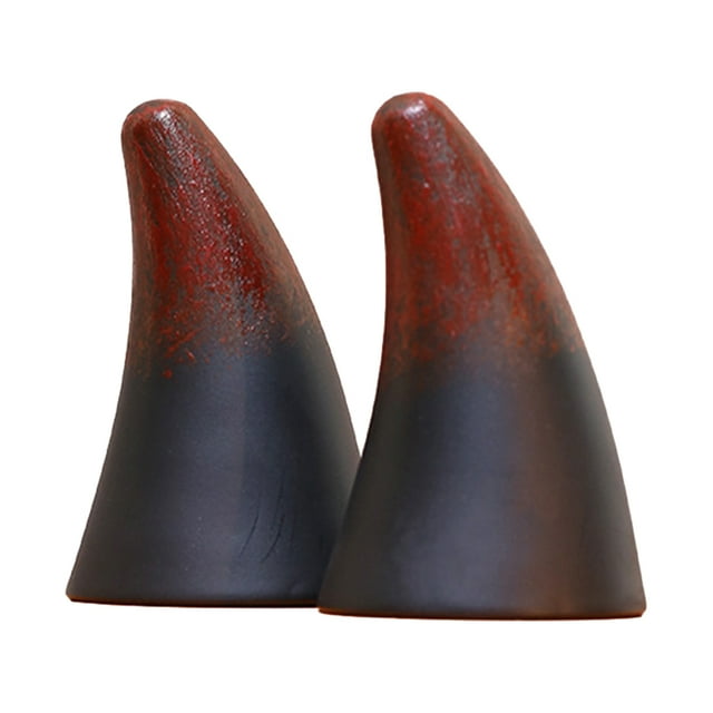 mmirethe 2x Waterproof And Stylish Car Sticker Easy To Install And Interesting Devil Horn dark red 1Set