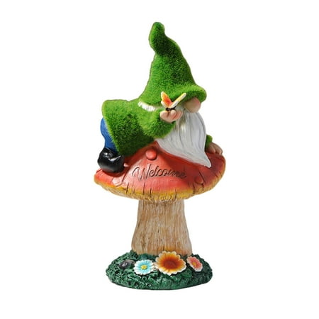 

MQing Fairy Desk Solar Light Illumination Built-in Photoreceptor System Cute Back Yard Gnome Night Solar Lamp