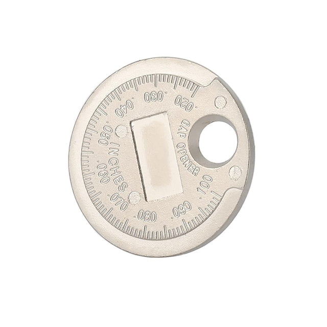 Scienceny Calibre de bujía de 0,02 a 0,1 pulgadas, preciso, duradero, resistente, portátil, escala transparente, moneda de aleación de zinc, calibre de Vehículos, repuestos y accesorios Mis Scienceny VI005769-00
