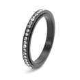 thumbnail image 3 of Anillo de mujer de acero inoxidable con diamantes redondos simples y giratorios de estilo coreano europeo y americano, anillo de dedo con temperamento dorado, joyería de mano, 3 of 5