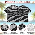 thumbnail image 6 of Grey Tiger Stripe Camouflage Hawaiian Shirt for Adults and Dogs, Tropical Summer Design, Comfortable Short Sleeve Beach Apparel for Pets and Owners, 6 of 8