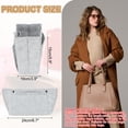 thumbnail image 2 of Uxcell Purse Organizer Insert Felt Organizer Bags with Snap Light Gray, 2 of 7