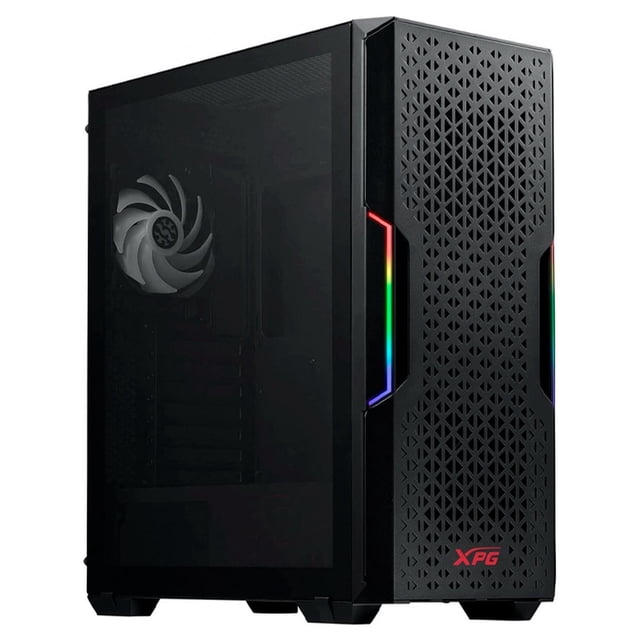 Gabinete Gamer XPG STARKER AIR ATX Media Torre 2 FAN Cristal Templado ARGB Negro