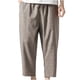 thumbnail image 1 of Pantalones largos para hombre, moda de verano, lisos, informales, con cintura elástica y bolsillos, 1 of 8