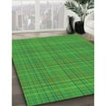 thumbnail image 3 of Ahgly Company Machine Washable Indoor Square Transitional Neon Green Area Rugs, 5' Square, 3 of 7