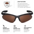 thumbnail image 3 of Gafas Deportivas Polarizadas Xagger para Niños y Jóvenes para Béisbol, 3 of 6