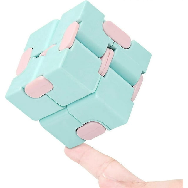 Infinity Cube Fidget Toy Stress Relieving Fidgeting Game(macaron Blue)