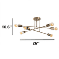 thumbnail image 5 of 6 Lights Metal Body Sputnik Chandelier, 5 of 5