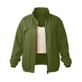 thumbnail image 5 of Tqcoqu Stand Collar Zip Up Jacket for Women, Long Sleeve Loose Casual Sweatshirt Cardigan with Patch Pocket, 2026 Fall Trendy Outfit, 5 of 9