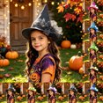 thumbnail image 4 of Quealent Kids Witch Hat Girls Lace Halloween Hat for kids Youth Teens Halloween Decorations Party (Blue, One Size), 4 of 7