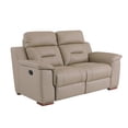 thumbnail image 2 of HomeRoots 343908 67 x 41 x 41 in. Modern Beige Leather Loveseat, 2 of 2