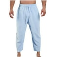 thumbnail image 1 of Birdeem Mens Fashion Casual Solid Color Pockets Elastic Rope Pants Sports Fitness Pants, 1 of 6