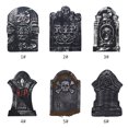 thumbnail image 4 of Halloween Mousse Tombstone Réutilisable Maison Hantée Cour Décoration Réaliste Accessoires de Cimetière, 4 of 6