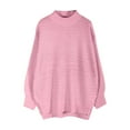 thumbnail image 5 of Guieoi Womens Sweaters 2025 Winter Trendy Women Solid Color Long Sleeve Pullove Casual Sweater Tops Pink Black*Friday/Cyber*Monday Clearance, 5 of 5