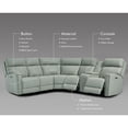 thumbnail image 2 of Genuine Leather Dual-Power Reclining Sectional Sofa Set with Console, 5-Seat L-Shaped Sectional + A Power Recliner with Zero Gravity, USB/Type-C Ports & Modular Design, 2 of 9