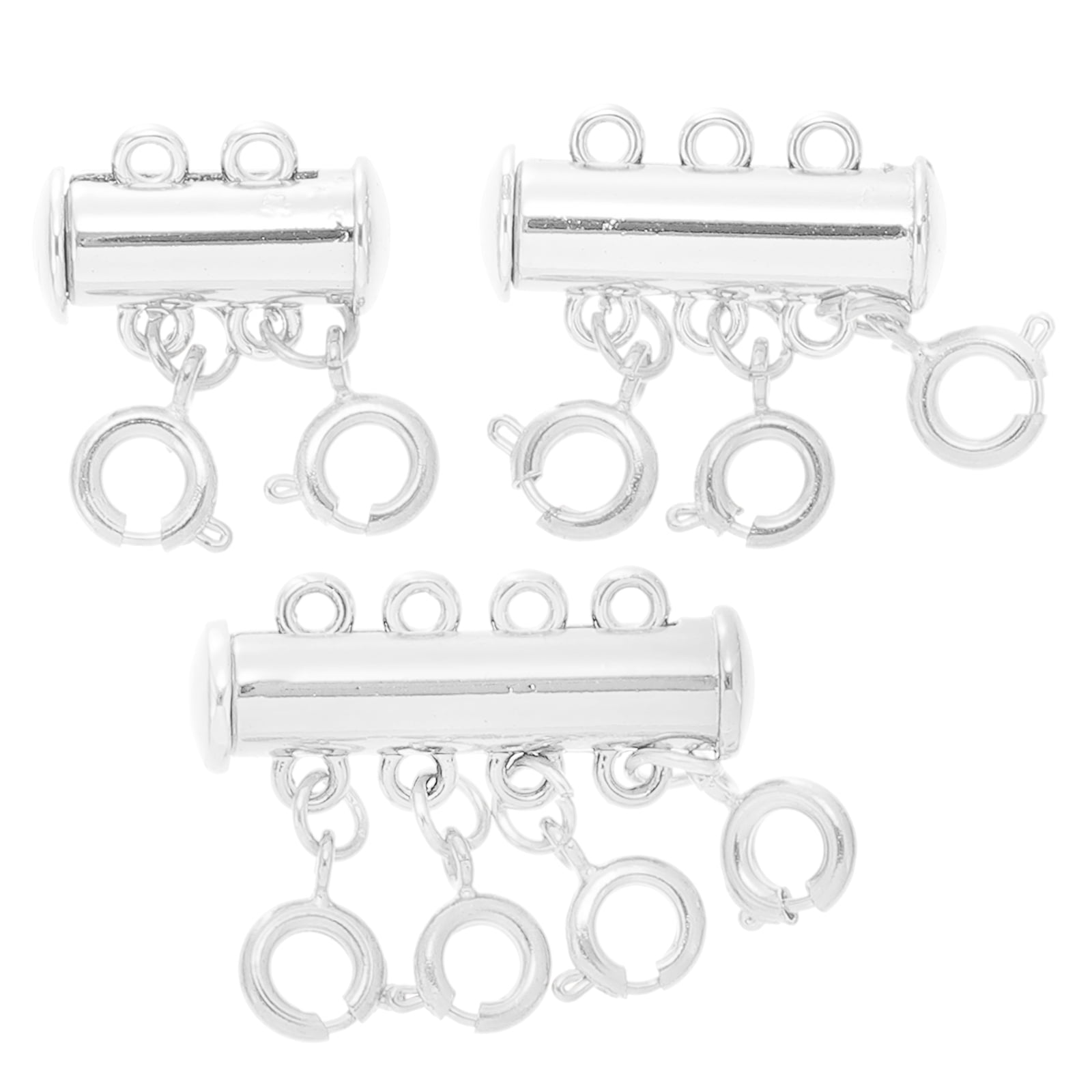Clasps Necklace Magnetic Clasp Bracelet Jewelry Lobster Tube Strand Slide  Lock Multi Layered Spacer Layering Closures - Walmart.com