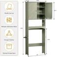 thumbnail image 2 of Over The Toilet Storage Cabinet with Trim, Modern Bathroom Organizer Over Toilet with Adjustable Shelves and Toilet Paper Holder for Bathroom, 2 of 13