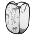 thumbnail image 5 of Riguas Laundry Basket Large Capacity Cartoon Foldable Multi Holes Hollow Out Store Dirty Clothes Flexible Giraffe Print Dirty Clothes Basket Household Supplies, 5 of 8