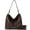 Coffee, variant on Montana West Purses for Women Hobo Shoulder Handbags with Zipper, Cow Print-Brown
