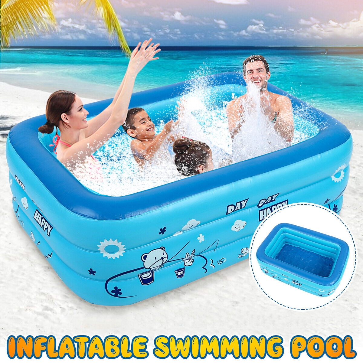 SHCKE Inflatable Swimming Pool for Kids Mini Blow Up Pools