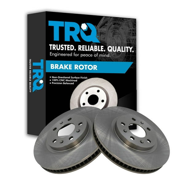 TRQ Front Brake Rotors Set Vented Fits Select 2003-2007 Cadillac CTS