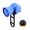 Blue, variant on Bicycle Electric Horn Black ABS USB Rechargeable Bicycle Cycling Bell Speaker