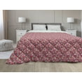 thumbnail image 1 of Sugar Skull Down Alternative Comforter, Skulls Diamond Shapes in Eyes Roses Bouquets Colorful Pattern Print, Microfiber Quilt for All Season, 5 Sizes, Multicolor, by Ambesonne, 1 of 3