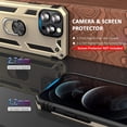 thumbnail image 2 of Phone Case for iPhone 12 Pro Max Case for Men Women iPhone 12 Pro Max Phone Case,with Finger Ring Stand,with Magnetic Kickstand,for iPhone 12 Pro Max 6.7" Gold, 2 of 12