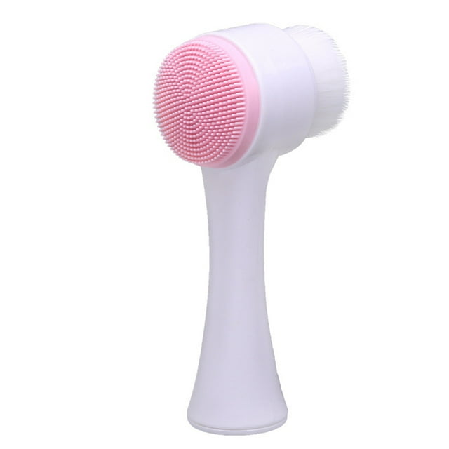 Cepillo para limpieza profunda de poros faciales y eliminación de puntos negros (rosa)
