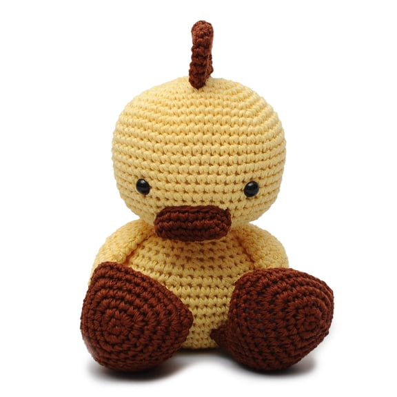 Yellow-Brown Ducks Handmade Amigurumi Stuffed Toy Knit Crochet Doll VAC