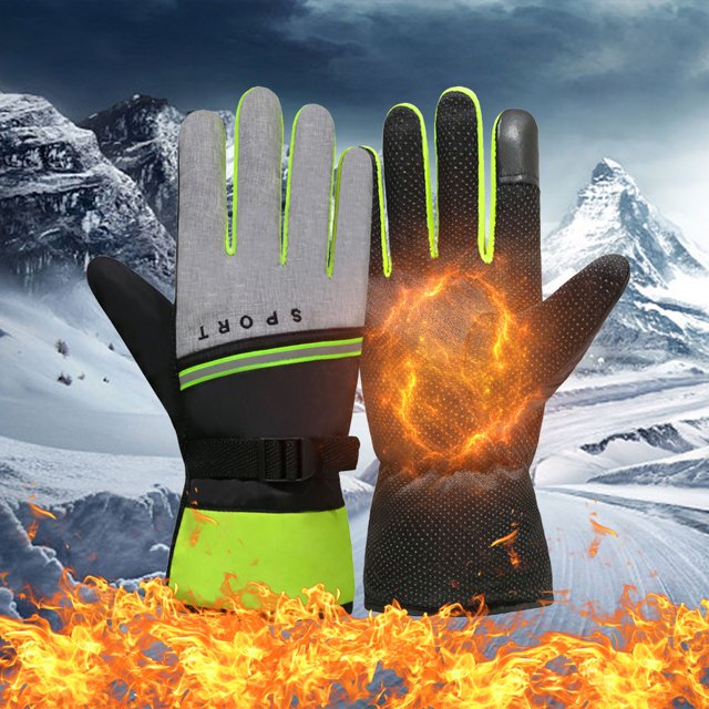 Fiudx Guantes de Invierno, Resistentes Al Viento y Al Agua, Tejido de Alta Densidad, Forro de Felpa para Mayor Calidez, Palma Antideslizante, Ideales para Deportes Al Aire Libre, Esquí, Running y Sen