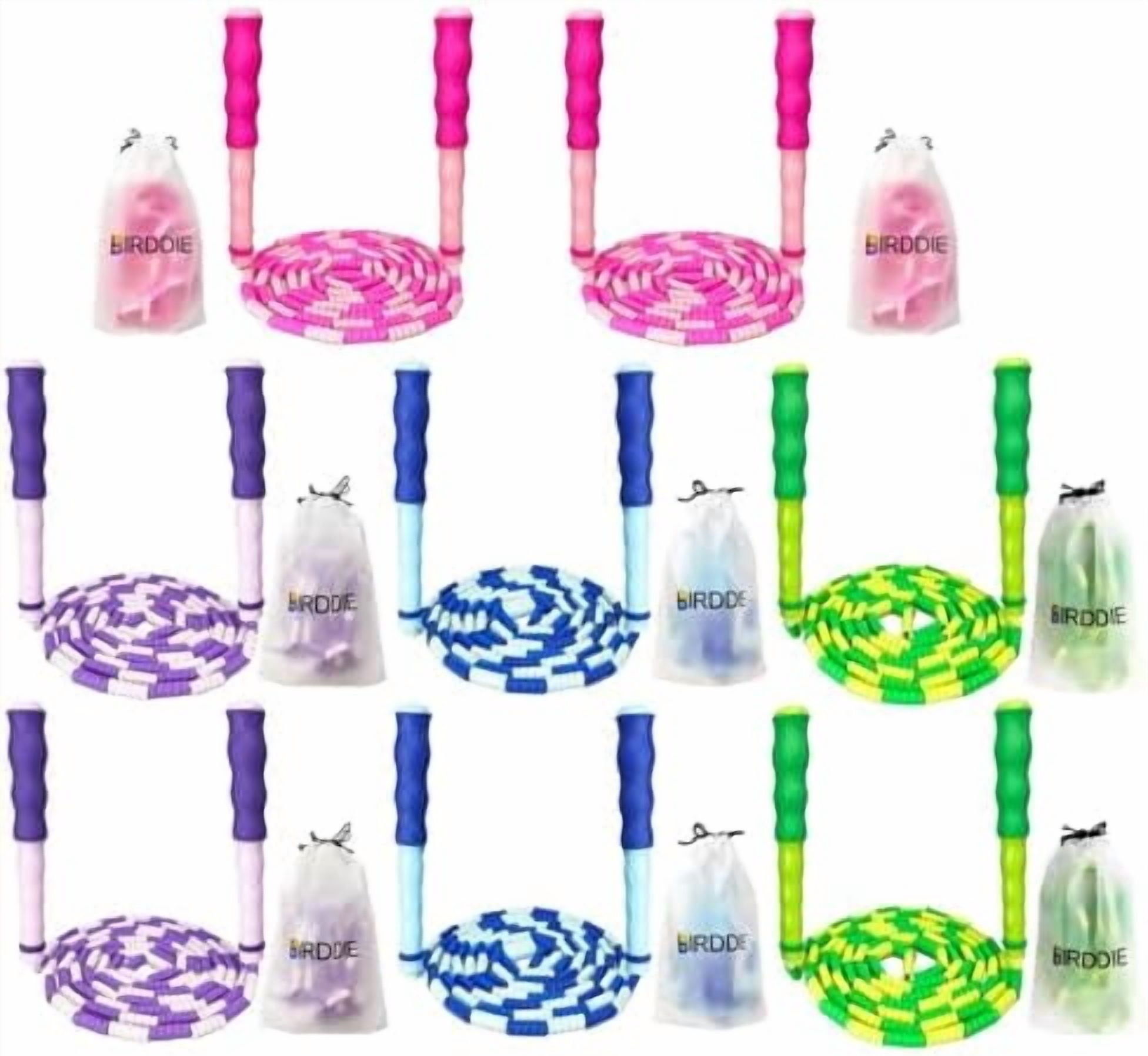 Voylla Soft Beaded Jump Ropes, Adjustable Length Skipping Rope, Tangle Free Segmented Jumping Rope for Kids and Adults Exercise, Fitness 9.2 Ft