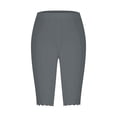 thumbnail image 5 of Noric Women's Plus Size Workout Shorts Tummy Control Compression Scallop Hem Athletic Yoga Shorts for Summer, 5 of 6