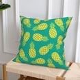 thumbnail image 6 of Throw Pillow Covers, Cute Pineapple Pine Green Soft Square Pillow Cases with Invisible Zipper for Couch Bed Sofa, Farmhouse Fall Home Decor 20"x20", 6 of 7